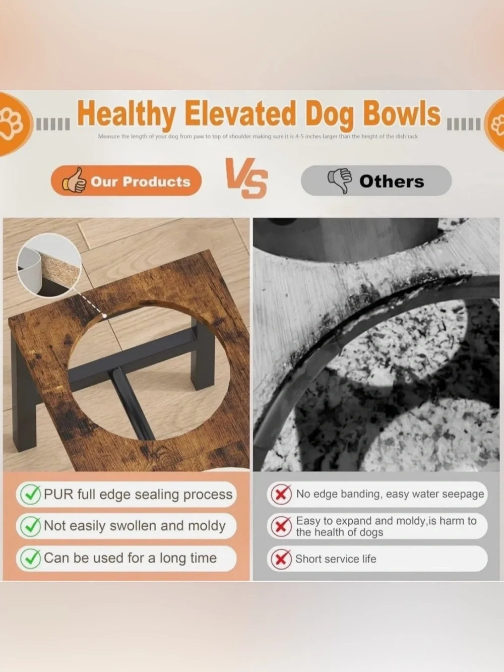 Piskyet Extra Large Elevated Dog Bowls Metal Raised Dog Bowl Stand 2 XLarge bowl